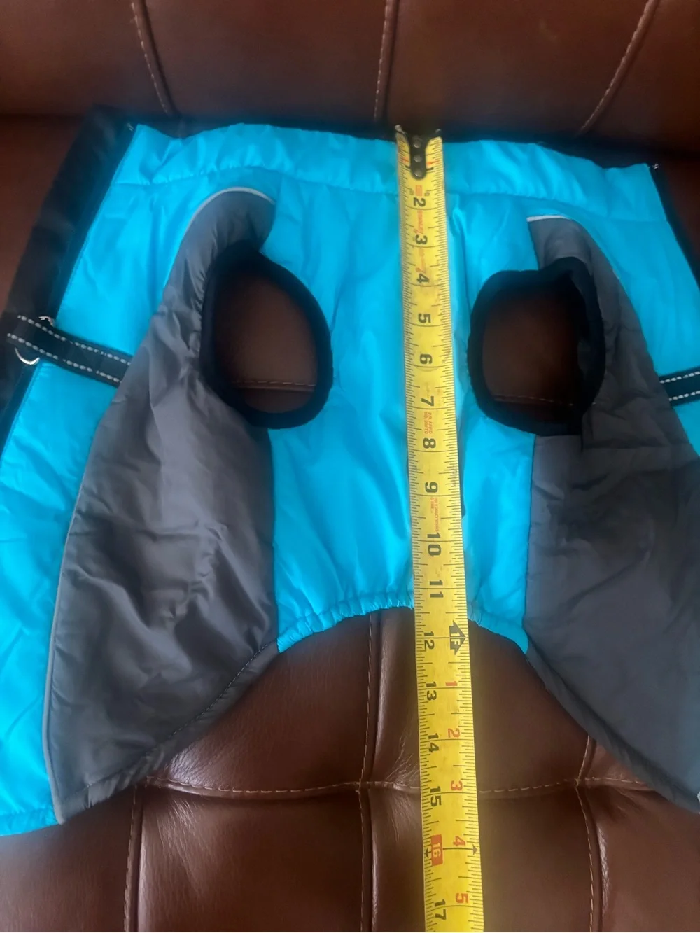 Blue and Gray Quilted Pet Vest